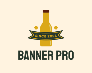 Bottle Brewery Banner logo design