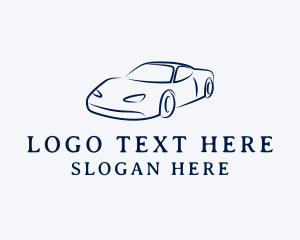 Blue Automobile Car logo