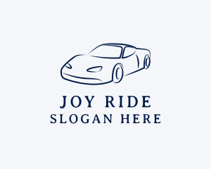 Blue Automobile Car logo design