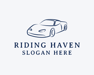 Blue Automobile Car logo design