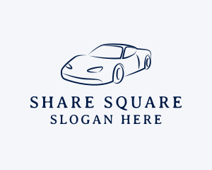 Blue Automobile Car logo design