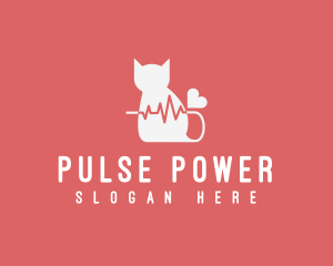 Cat Veterinary Clinic Pulse logo design