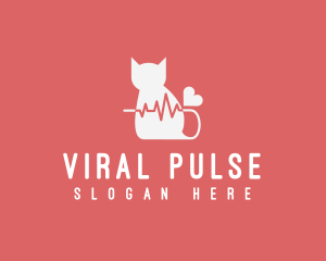 Cat Veterinary Clinic Pulse logo design