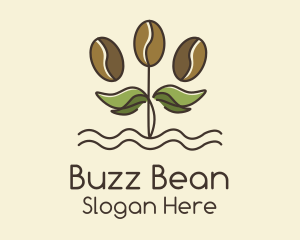 Coffee Bean Plant logo design