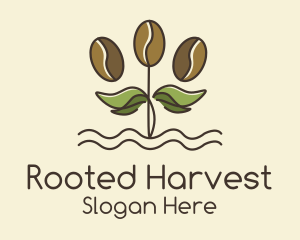 Coffee Bean Plant logo design