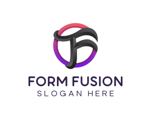 Generic 3D Circle Letter F logo design