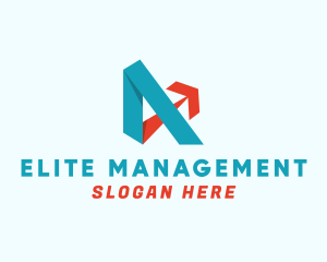Finance Management Arrow Letter A logo