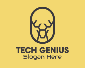 Tech Polygon Reindeer logo