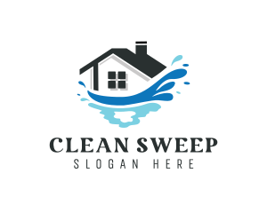 Cleaning House Splash logo design