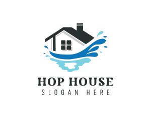 Cleaning House Splash logo design