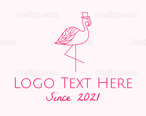 Pink Flamingo Hat Logo