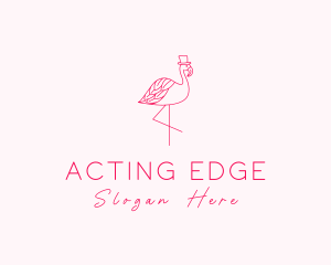 Pink Flamingo Hat logo design