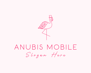 Pink Flamingo Hat logo design