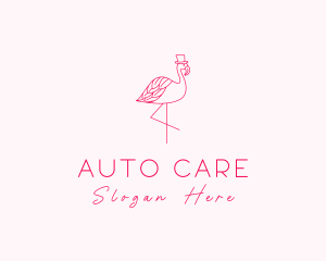 Pink Flamingo Hat logo design