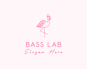 Pink Flamingo Hat logo design