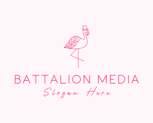 Pink Flamingo Hat logo design