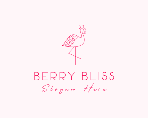 Pink Flamingo Hat logo design