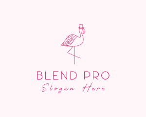 Pink Flamingo Hat logo design