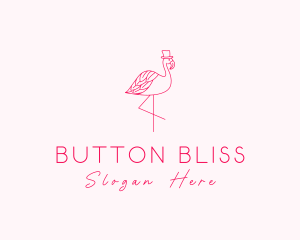 Pink Flamingo Hat logo design