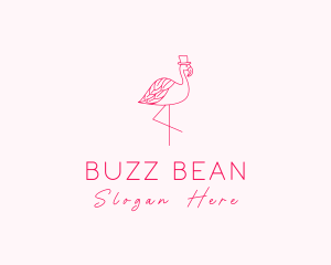 Pink Flamingo Hat logo design