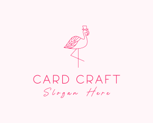 Pink Flamingo Hat logo design