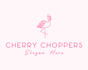 Pink Flamingo Hat logo design