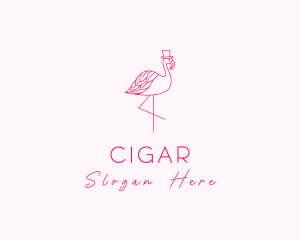 Pink Flamingo Hat logo design