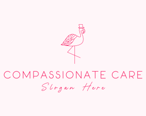 Pink Flamingo Hat logo design