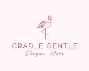 Pink Flamingo Hat logo design