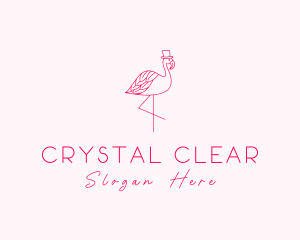 Pink Flamingo Hat logo design