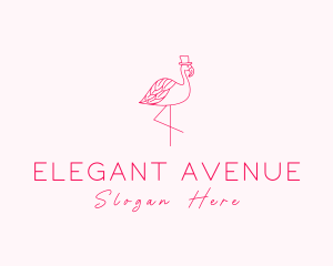 Pink Flamingo Hat logo design