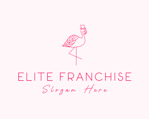 Pink Flamingo Hat logo design