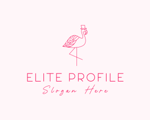 Pink Flamingo Hat logo design