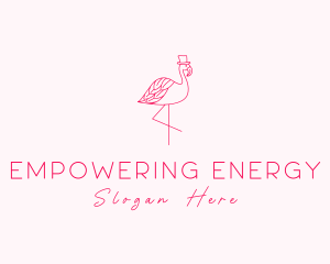 Pink Flamingo Hat logo design