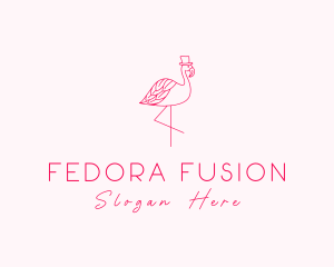 Pink Flamingo Hat logo design