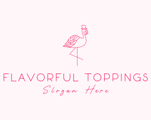 Pink Flamingo Hat logo design