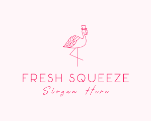 Pink Flamingo Hat logo design