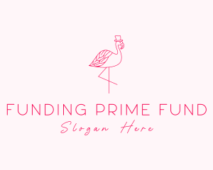 Pink Flamingo Hat logo design