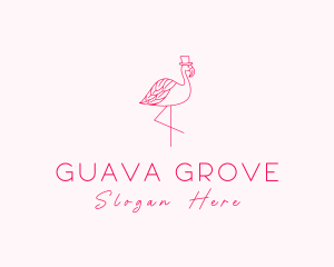 Pink Flamingo Hat logo design