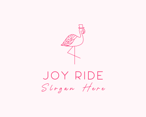 Pink Flamingo Hat logo design