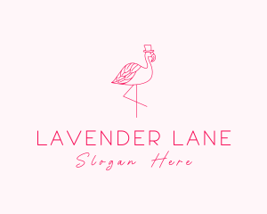 Pink Flamingo Hat logo design