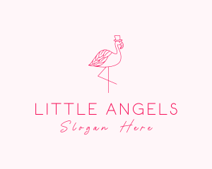 Pink Flamingo Hat logo design