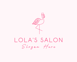 Pink Flamingo Hat logo design