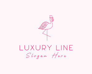 Pink Flamingo Hat logo design