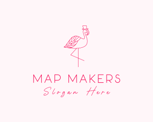 Pink Flamingo Hat logo design