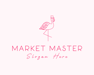 Pink Flamingo Hat logo design