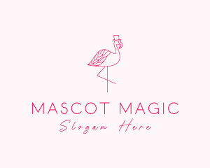 Pink Flamingo Hat logo design