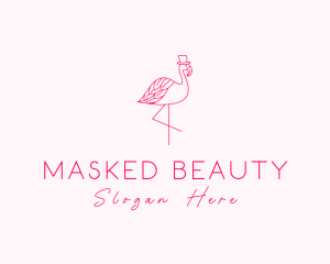 Pink Flamingo Hat logo design