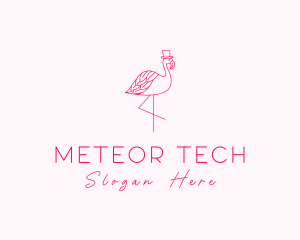 Pink Flamingo Hat logo design