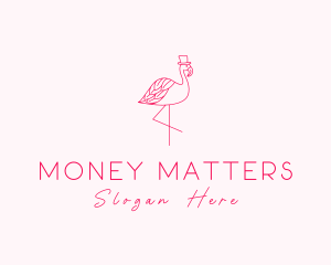 Pink Flamingo Hat logo design